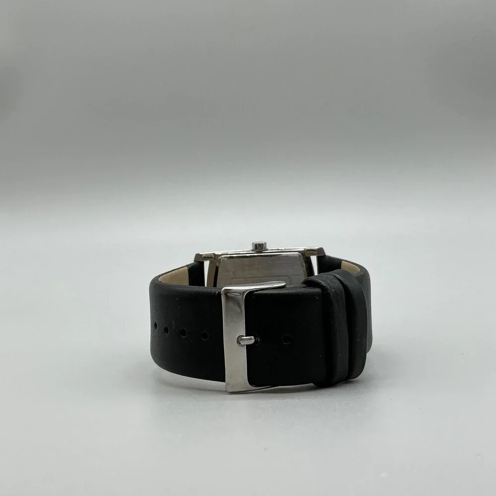 Armitron 20/4309GV Mens Watch 33mm Gray Ombre Dial Black Leather New Battery
